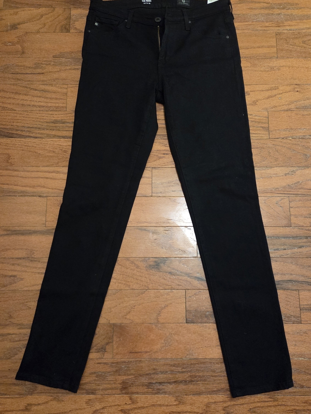 AG Adriano Goldschmied "The Prima" Mid-Rise Cigarette Black Jeans Size 27R